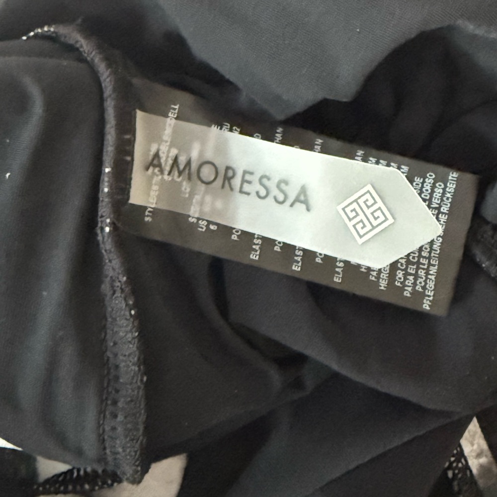 NWT $188 Amoressa by Miracle Suit Centai One-Piece Swimsuit Mesh and Studs 6 - Picture 13 of 15